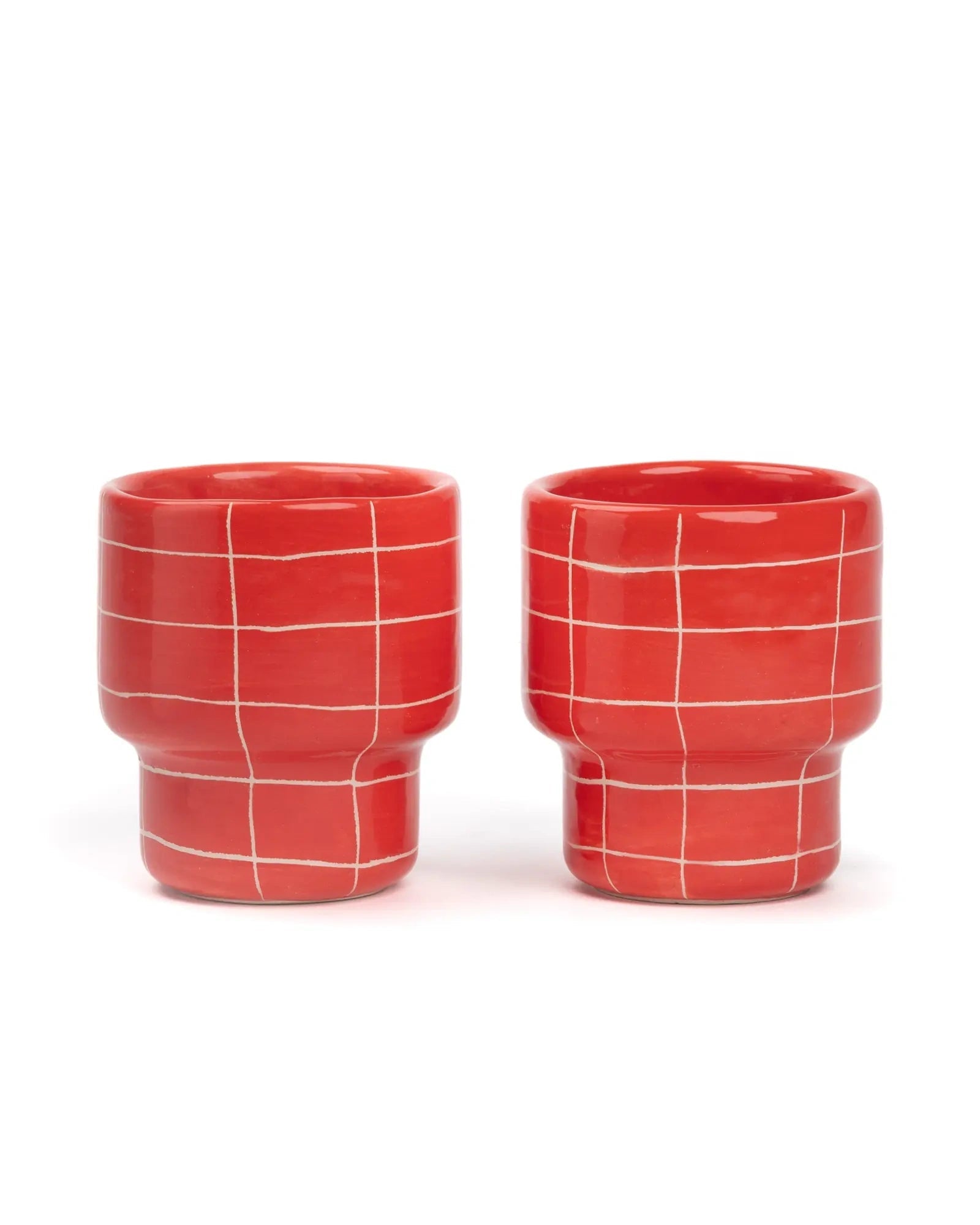 SOMANYBLOBS - GRID Tasse (220 ml) • Rot - ROSA ECK