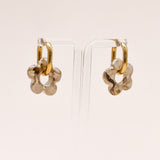 Sonstige - BEIGE CERAMIC FLOWER Hoops - ROSA ECK - Gold, ,