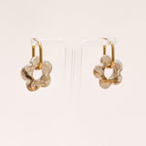 Sonstige - BEIGE CERAMIC FLOWER Hoops - ROSA ECK - Gold, ,