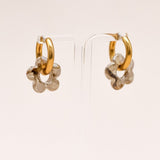 Sonstige - BEIGE CERAMIC FLOWER Hoops - ROSA ECK - Gold, ,