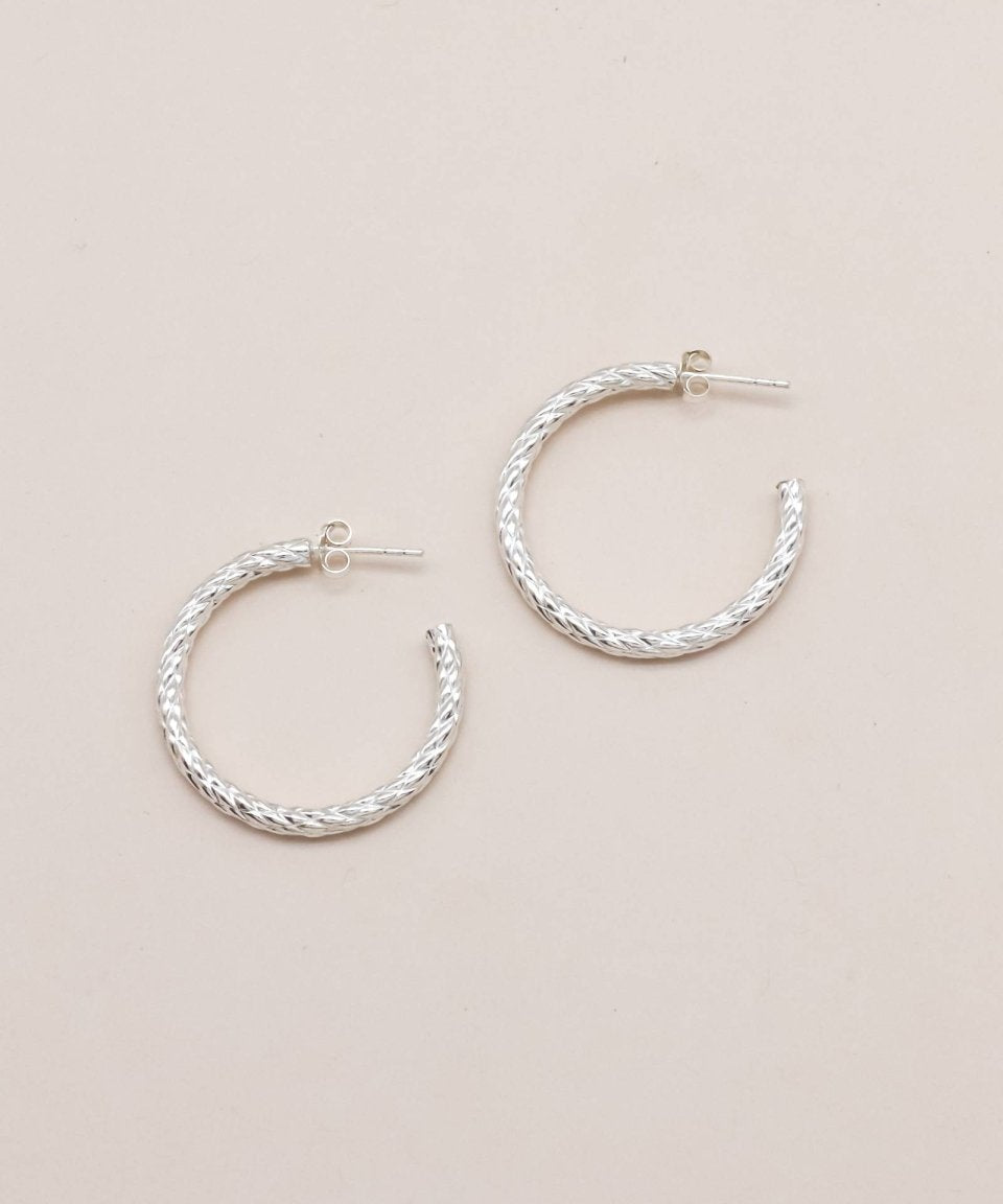 Sonstige - BIG LIV Creolen - ROSA ECK - Silber, ,