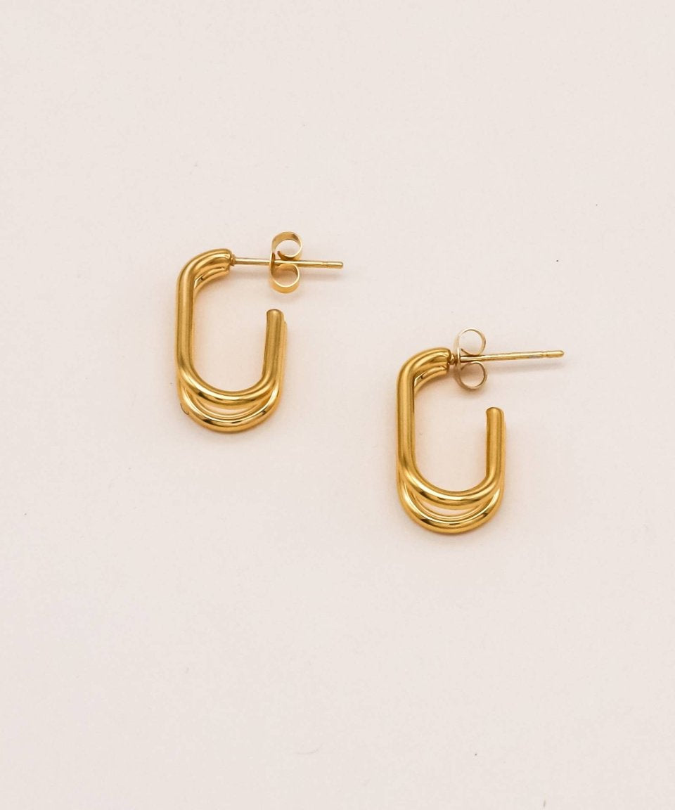 Sonstige - CLIP Earrings - ROSA ECK - Gold, ,