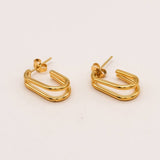Sonstige - CLIP Earrings - ROSA ECK - Gold, ,