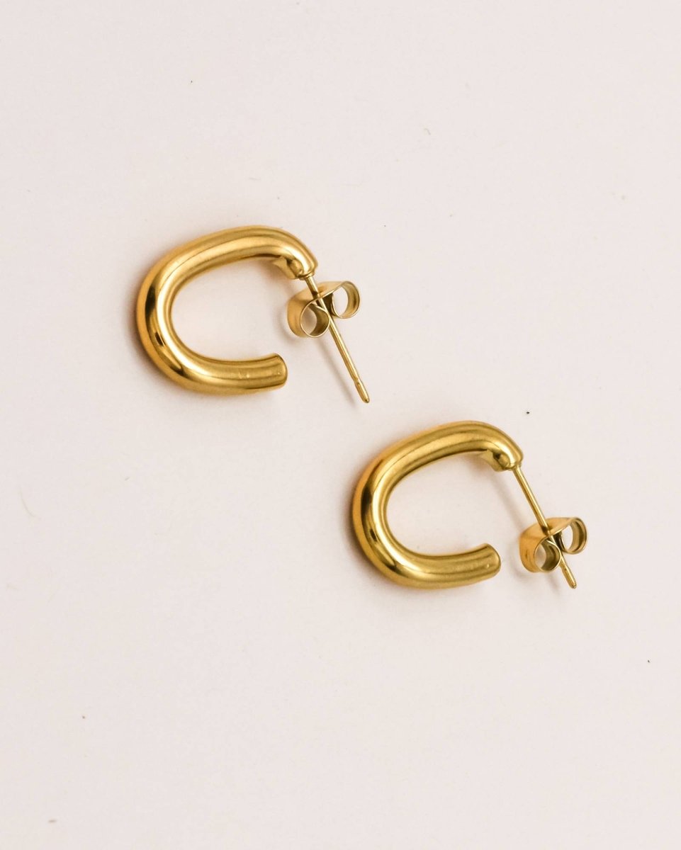 Sonstige - OVAL SIMPLE Earrings - ROSA ECK - Gold, ,