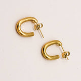 Sonstige - OVAL SIMPLE Earrings - ROSA ECK - Gold, ,