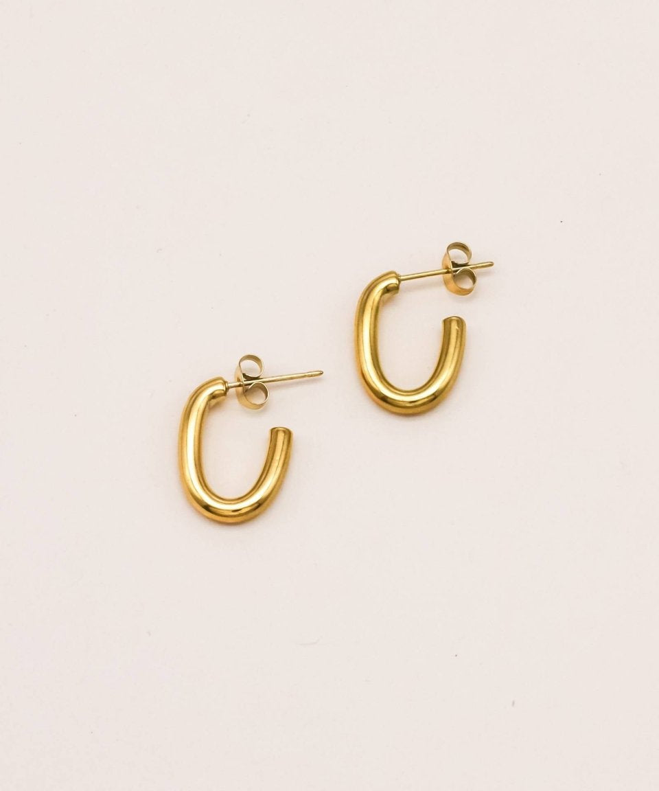 Sonstige - OVAL SIMPLE Earrings - ROSA ECK - Gold, ,