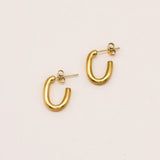 Sonstige - OVAL SIMPLE Earrings - ROSA ECK - Gold, ,