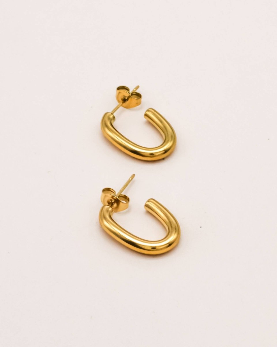 Sonstige - OVAL SIMPLE Earrings - ROSA ECK - Gold, ,
