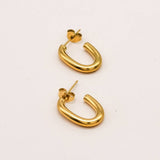Sonstige - OVAL SIMPLE Earrings - ROSA ECK - Gold, ,