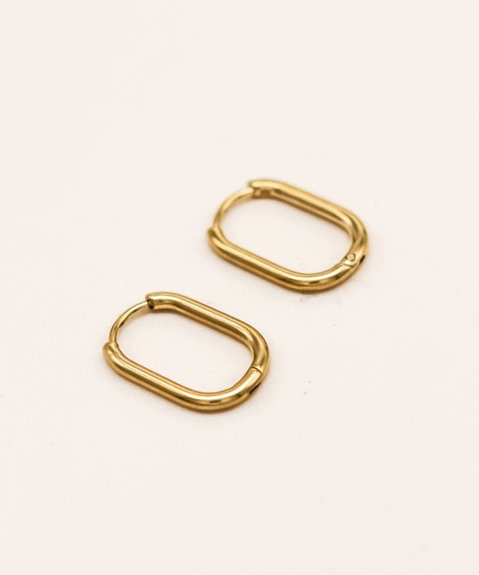 Sonstige - THIN OVAL SIMPLE Hoops - Ohrringe - ROSA ECK Concept Store