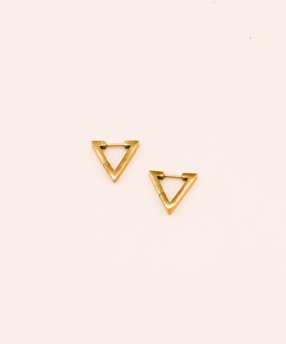 Sonstige - TRIANGLE Hoops - ROSA ECK - Gold, ,