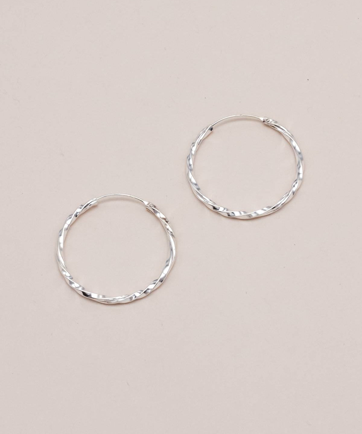 Sonstige - TWISTED MIDI Creolen - ROSA ECK - Silber, ,
