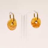 Sonstige - YELLOW CERAMIC DONUT Hoops - ROSA ECK - Gold, ,
