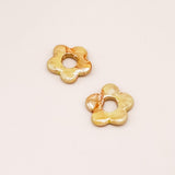 Sonstige - YELLOW CERAMIC FLOWER Hoops - ROSA ECK - Gold, ,