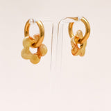 Sonstige - YELLOW CERAMIC FLOWER Hoops - ROSA ECK - Gold, ,