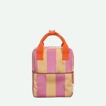 Sticky Lemon - LEMON TREE Kinder - Rucksack (S) • stripes | rosebay pink + apple grub - ROSA ECK