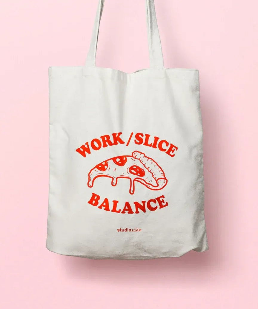 studio ciao - WORK SLICE BALANCE Jutebeutel - Tasche - ROSA ECK Concept Store