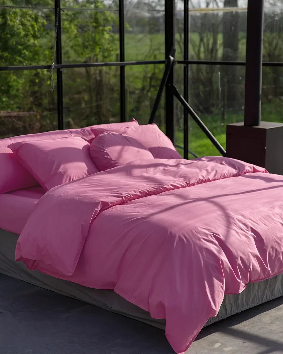 SUITE702 - Bettbezug aus Bio-Baumwolle • Pink Candy - ROSA ECK