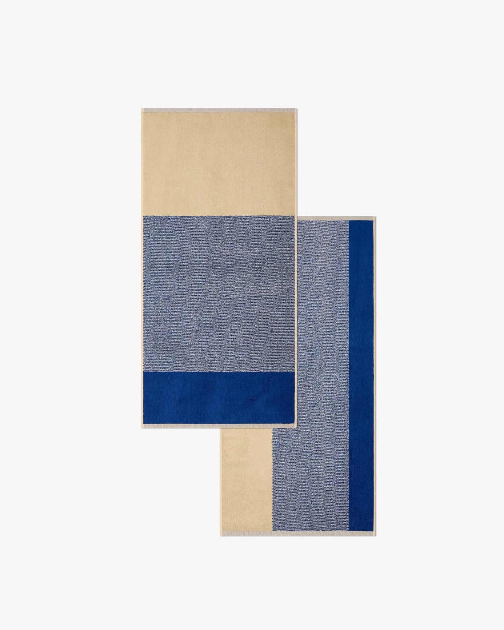 SUITE702 - BLEND Handtuch-Set (2 Stk.) • Cobalt Blue-Ecru - ROSA ECK