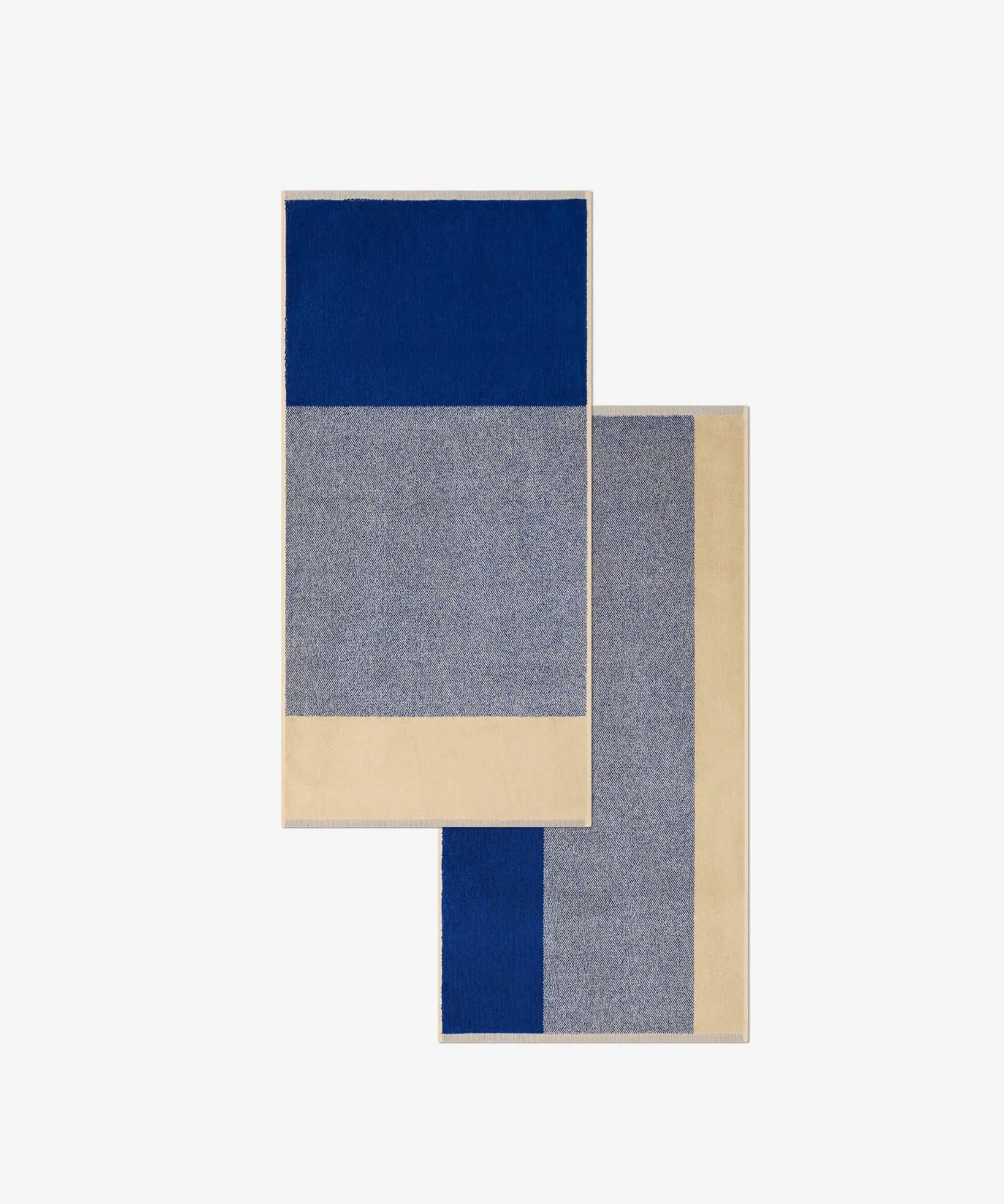 SUITE702 - BLEND Handtuch-Set (2 Stk.) • Cobalt Blue-Ecru - ROSA ECK