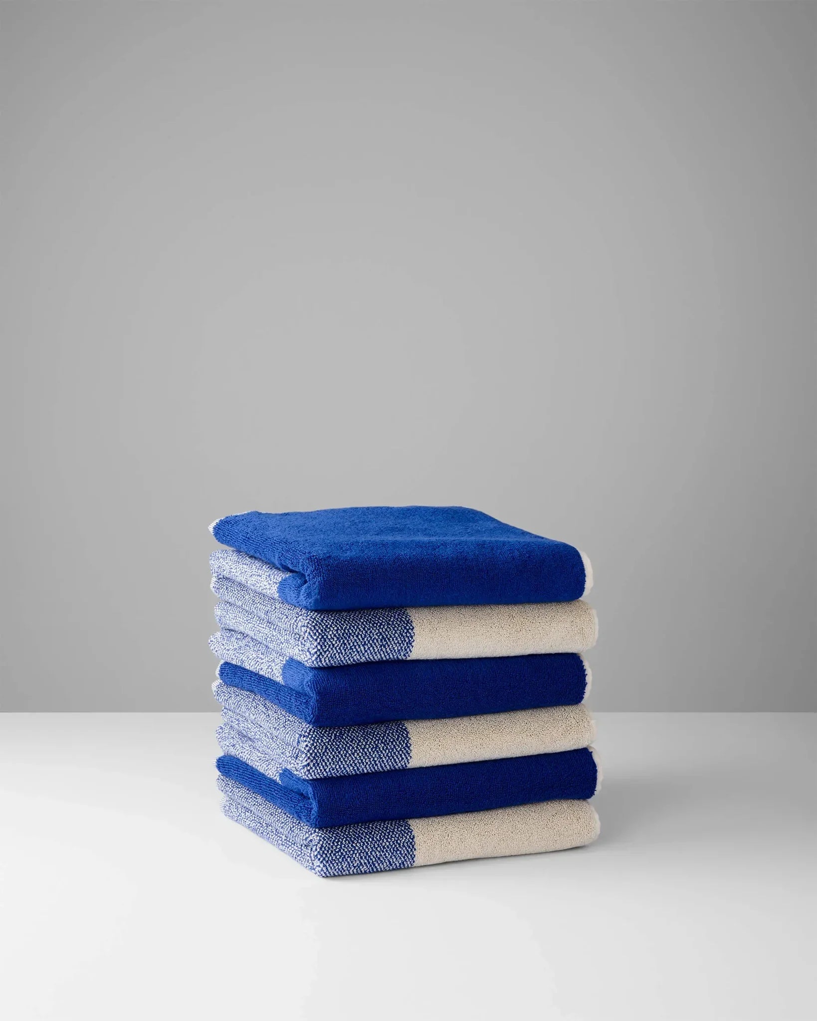 SUITE702 - BLEND Handtuch-Set (2 Stk.) • Cobalt Blue-Ecru - ROSA ECK