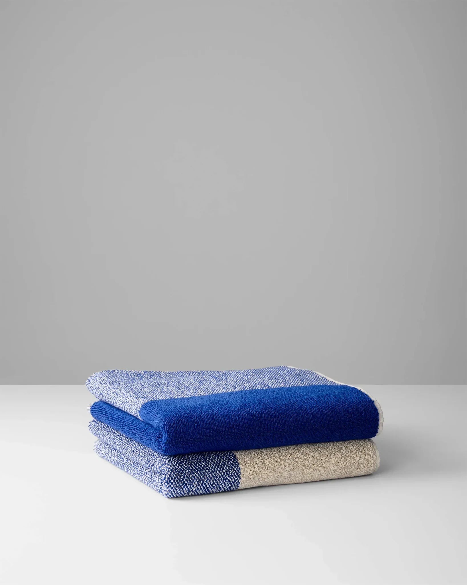 SUITE702 - BLEND Handtuch-Set (2 Stk.) • Cobalt Blue-Ecru - ROSA ECK