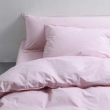 SUITE702 - Gestreifter Bettbezug aus Bio-Baumwolle (135 x 200 cm) • Pink-Ecru - ROSA ECK