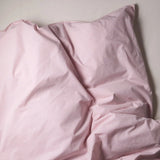 SUITE702 - Gestreifter Bettbezug aus Bio-Baumwolle (135 x 200 cm) • Pink-Ecru - ROSA ECK