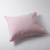 SUITE702 - Gestreifter Kissenbezug aus Bio-Baumwolle (80 x 80 cm) • Pink-Ecru - ROSA ECK