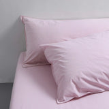 SUITE702 - Gestreifter Kissenbezug aus Bio-Baumwolle (80 x 80 cm) • Pink-Ecru - ROSA ECK