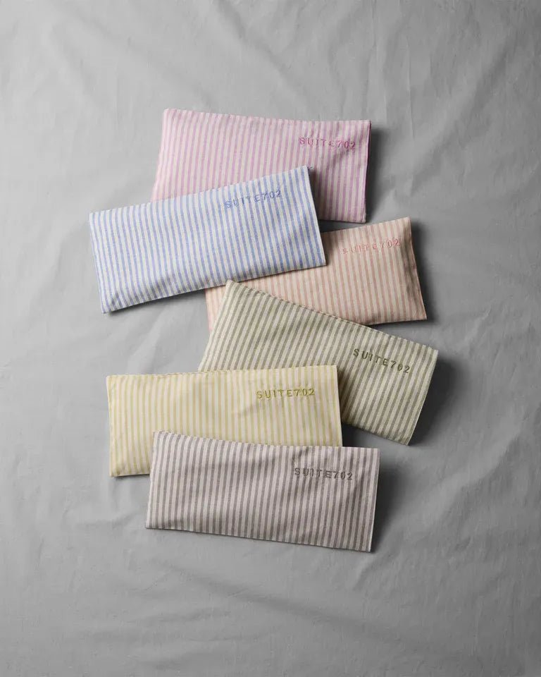 SUITE702 - Gestreiftes Augenkissen mit Lavendel • Brown-Ecru - ROSA ECK
