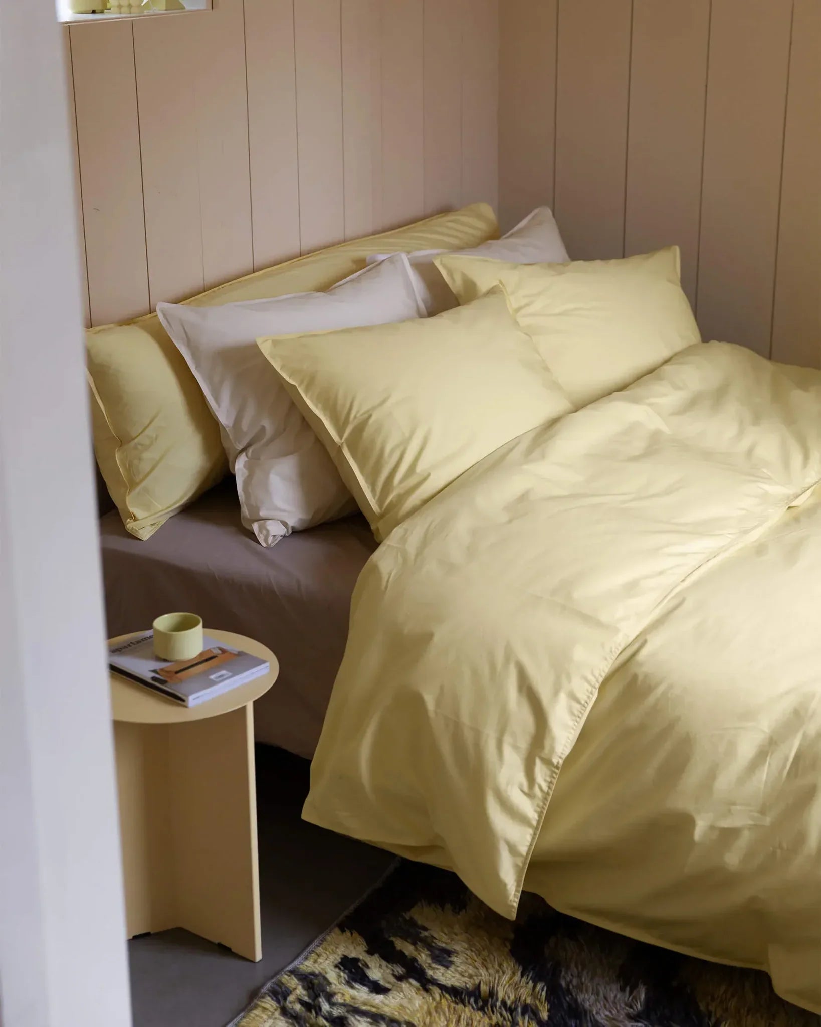 SUITE702 - Kissenbezug aus Bio-Baumwolle (80 x 80 cm) • Butter Yellow - ROSA ECK