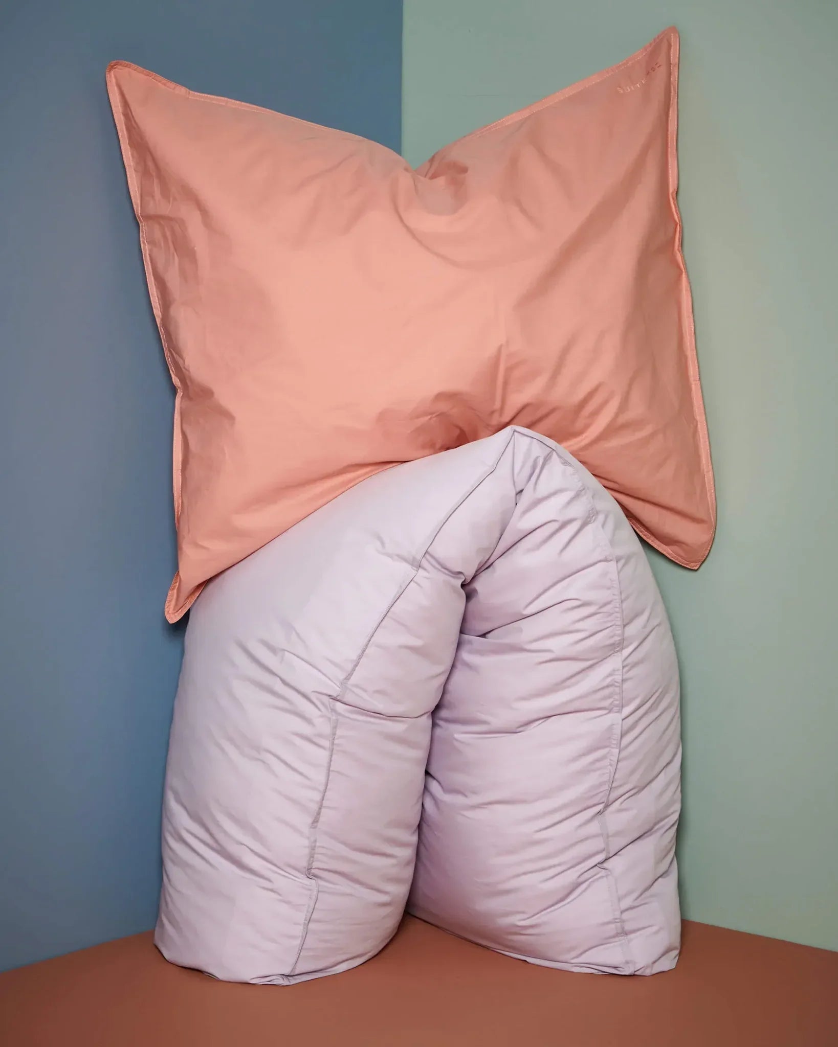 SUITE702 - Kissenbezug aus Bio-Baumwolle (80 x 80 cm) • Dusty Rose - ROSA ECK