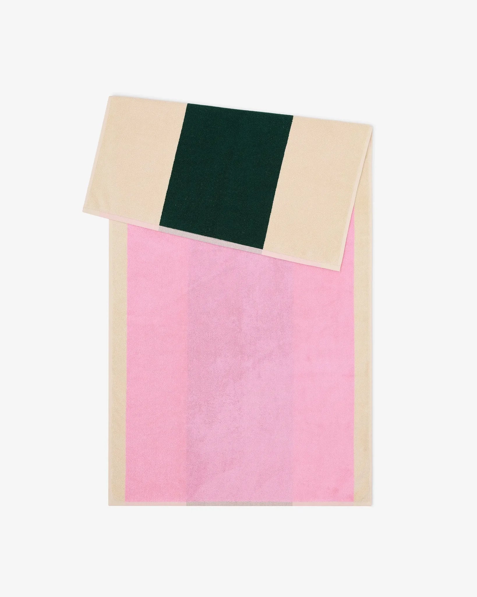 SUITE702 - MARTENS & MARTENS Badetuch (70 x 140 cm) • Pink-Dark Green - ROSA ECK