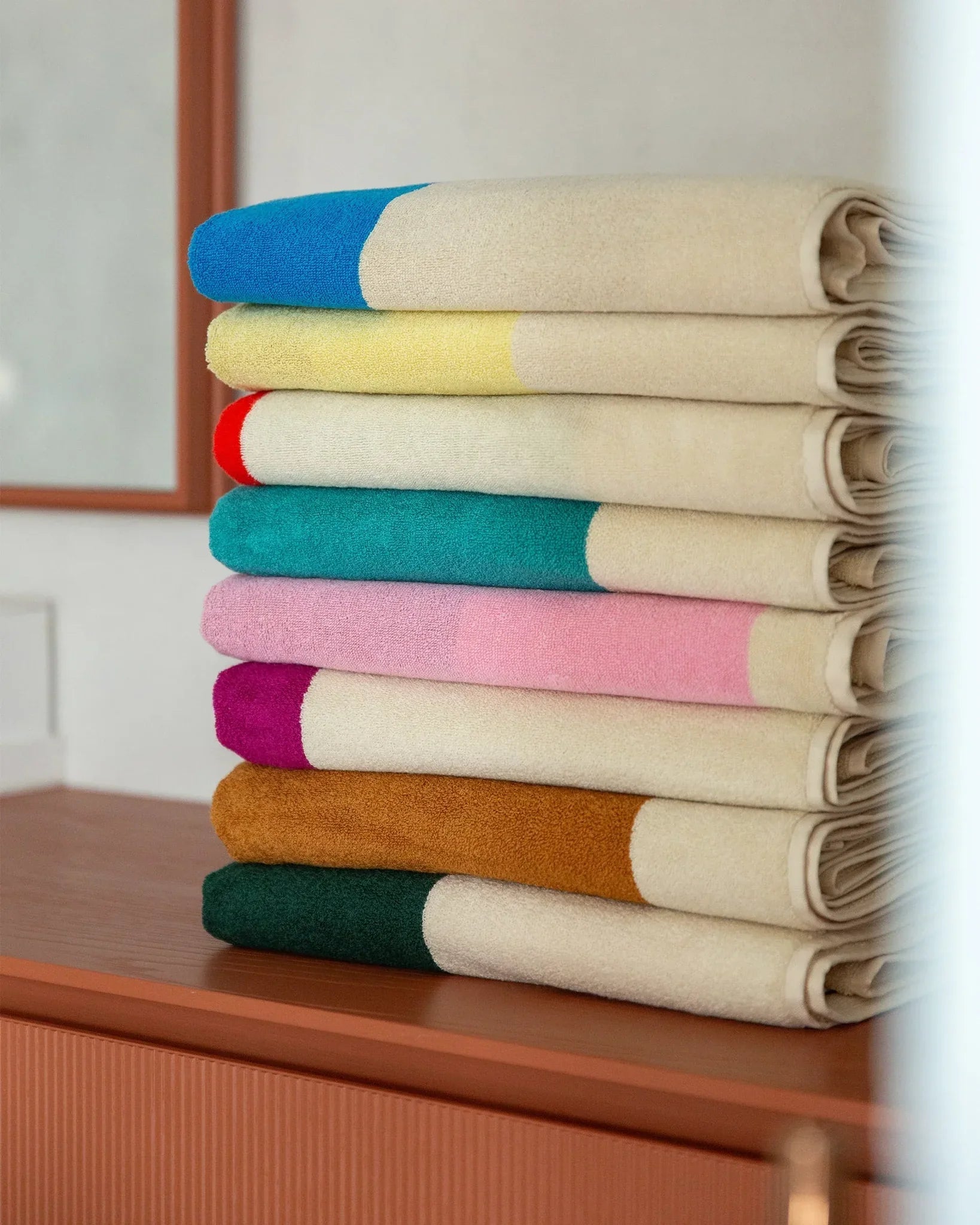 SUITE702 - MARTENS & MARTENS Badetuch (70 x 140 cm) • Yellow-Fuchsia - ROSA ECK