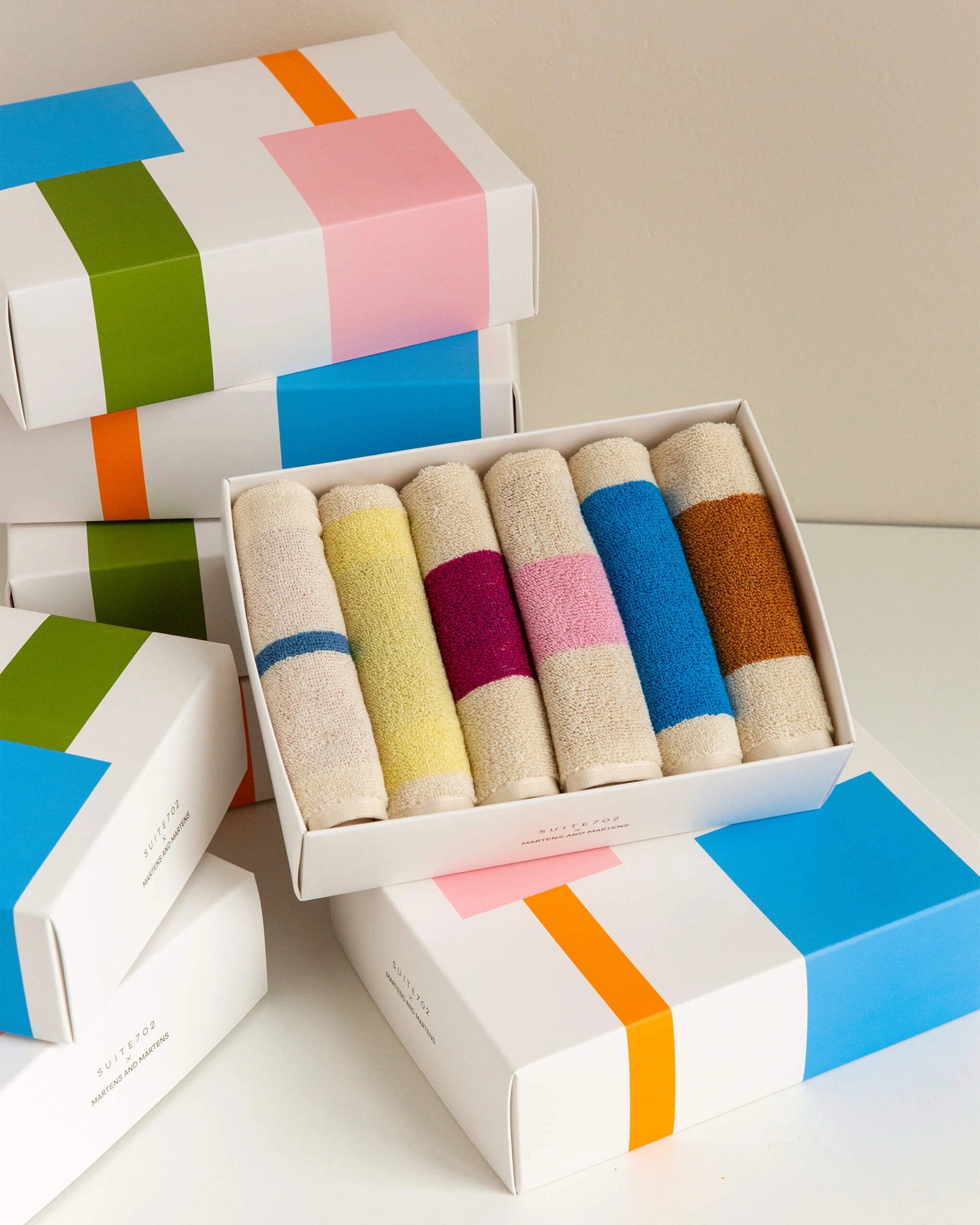 MARTENS & MARTENS Mini-Handtücher (6er-Set 30 x 30 cm) • Gift Set