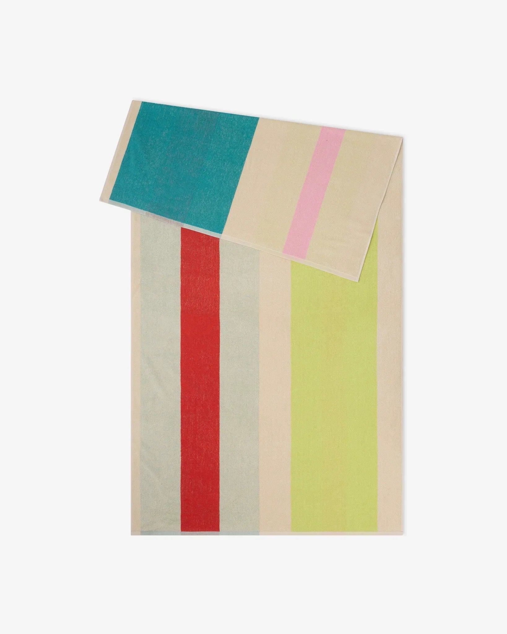 SUITE702 - MARTENS & MARTENS Strandtuch (90 x 180 cm) • Pink-Turquoise-Lime-Red - ROSA ECK