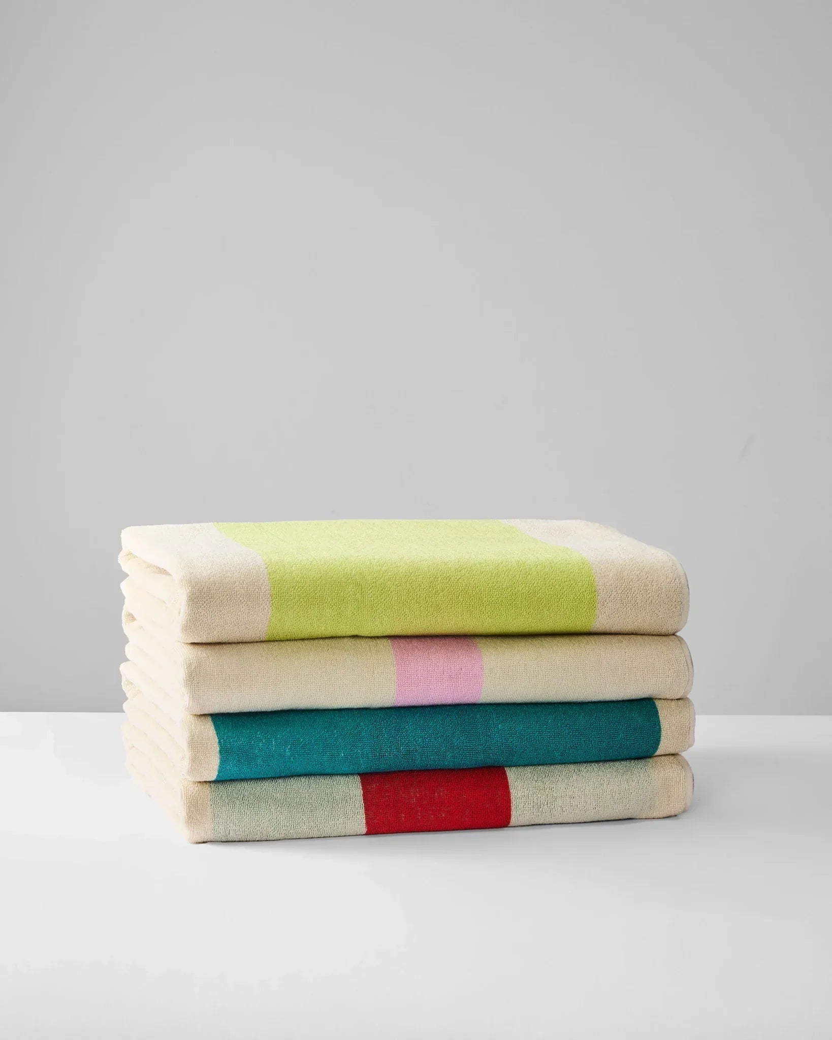 SUITE702 - MARTENS & MARTENS Strandtuch (90 x 180 cm) • Pink-Turquoise-Lime-Red - ROSA ECK