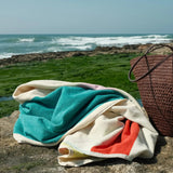 SUITE702 - MARTENS & MARTENS Strandtuch (90 x 180 cm) • Pink-Turquoise-Lime-Red - ROSA ECK