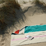 SUITE702 - MARTENS & MARTENS Strandtuch (90 x 180 cm) • Pink-Turquoise-Lime-Red - ROSA ECK