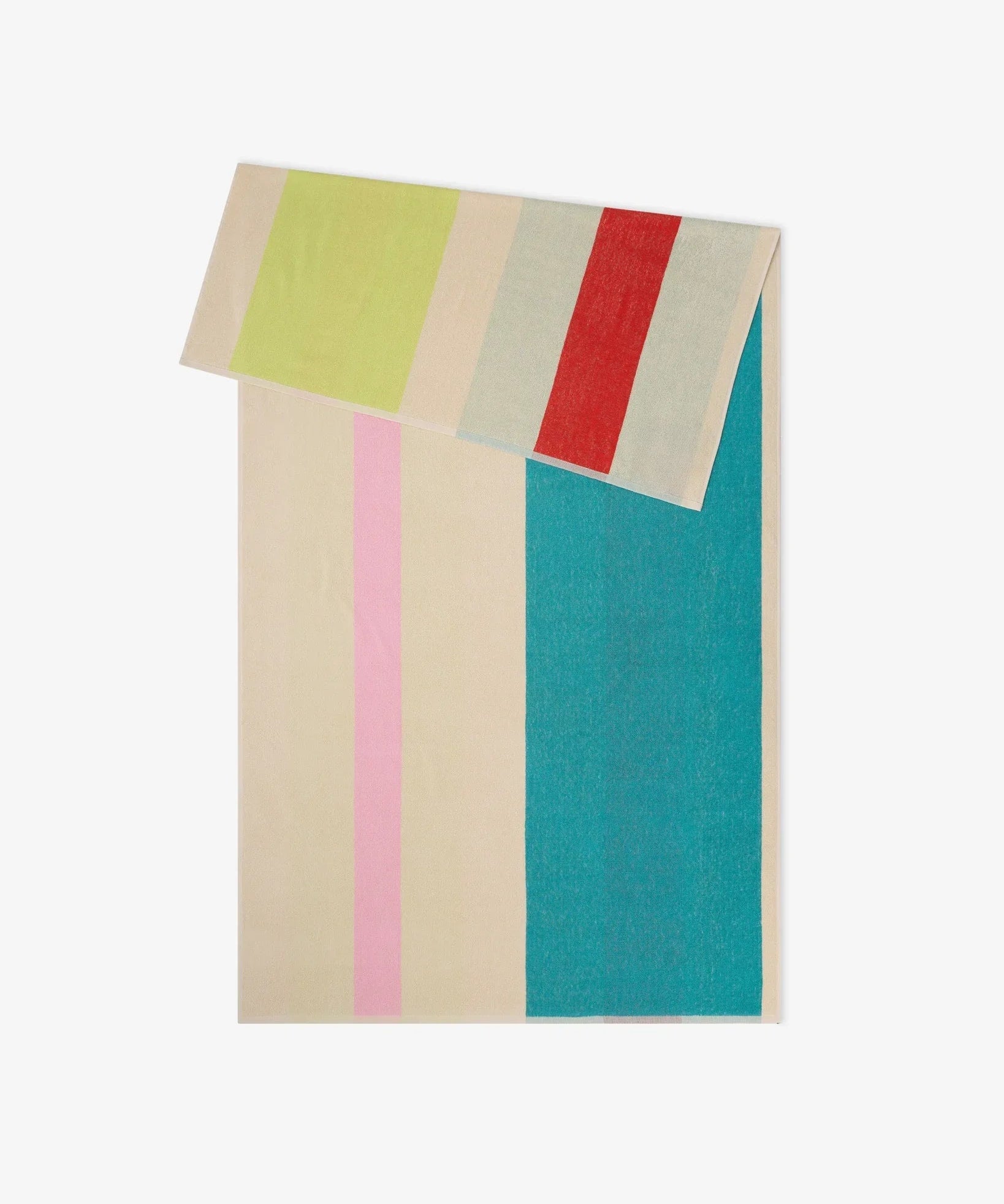 SUITE702 - MARTENS & MARTENS Strandtuch (90 x 180 cm) • Pink-Turquoise-Lime-Red - ROSA ECK