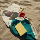 SUITE702 - MARTENS & MARTENS Strandtuch (90 x 180 cm) • Pink-Turquoise-Lime-Red - ROSA ECK