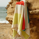 SUITE702 - MARTENS & MARTENS Strandtuch (90 x 180 cm) • Pink-Turquoise-Lime-Red - ROSA ECK