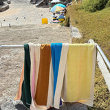 SUITE702 - MARTENS & MARTENS Strandtuch (90 x 180 cm) • Red-Dark Green-Toffee-Pink - ROSA ECK