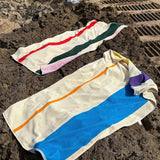 SUITE702 - MARTENS & MARTENS Strandtuch (90 x 180 cm) • Red-Dark Green-Toffee-Pink - ROSA ECK
