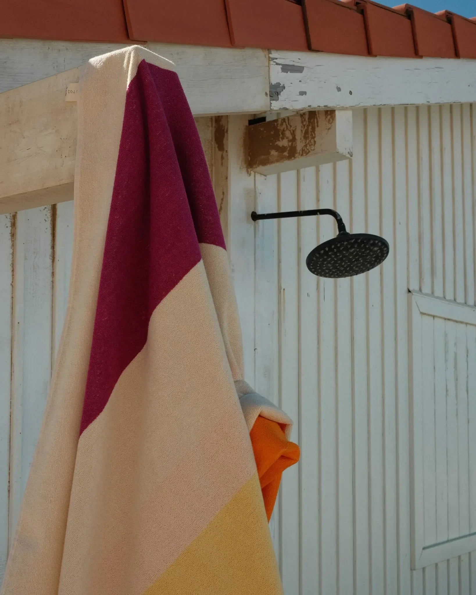 SUITE702 - MARTENS & MARTENS Strandtuch (90 x 180 cm) • Yellow-Fuchsia-Orange-Olive - ROSA ECK