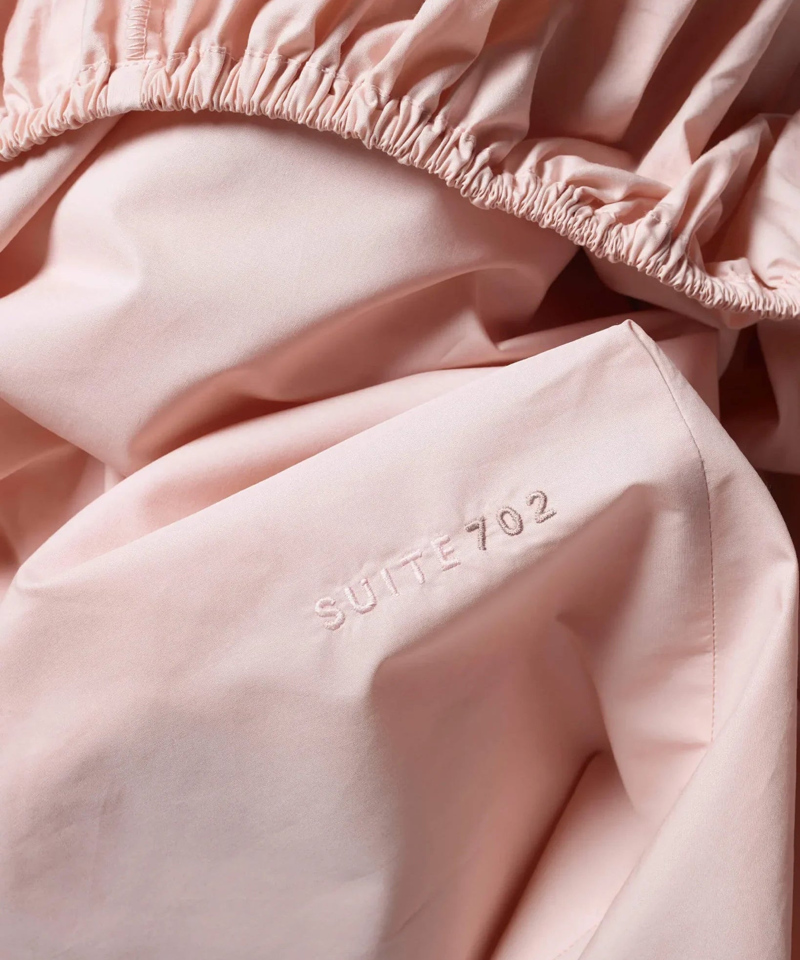 SUITE702 - Spannbettlaken aus Bio-Baumwolle • Blush - ROSA ECK