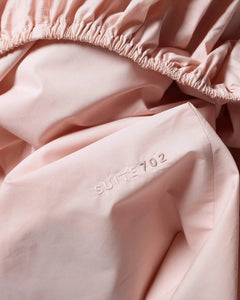 SUITE702 - Spannbettlaken aus Bio-Baumwolle • Blush - ROSA ECK
