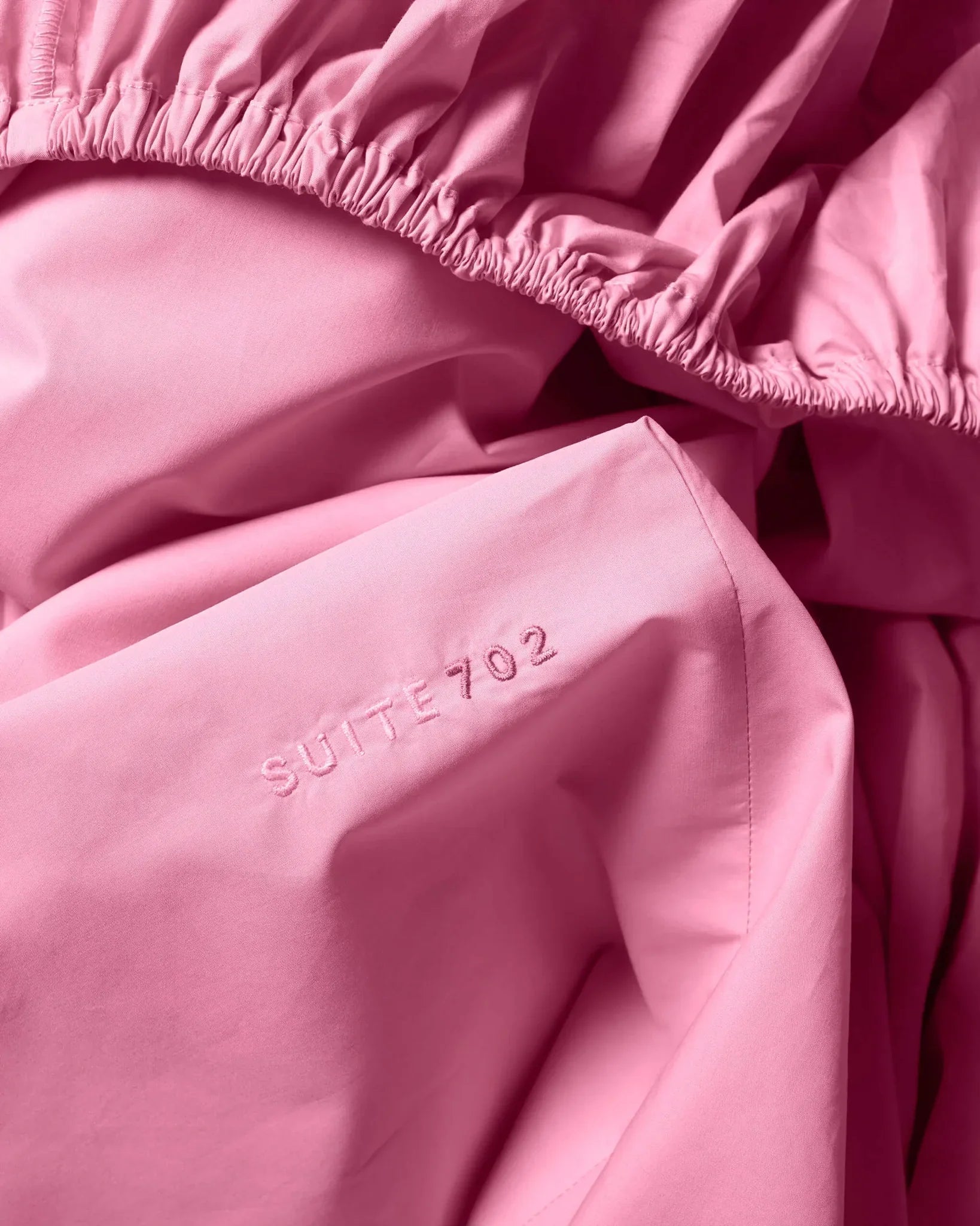 SUITE702 - Spannbettlaken aus Bio-Baumwolle • Pink Candy - ROSA ECK