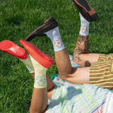 Tarta Gelatina - CRY CLUB Socken – Gelb mit Blumen - Motiv - Socken - ROSA ECK Concept Store